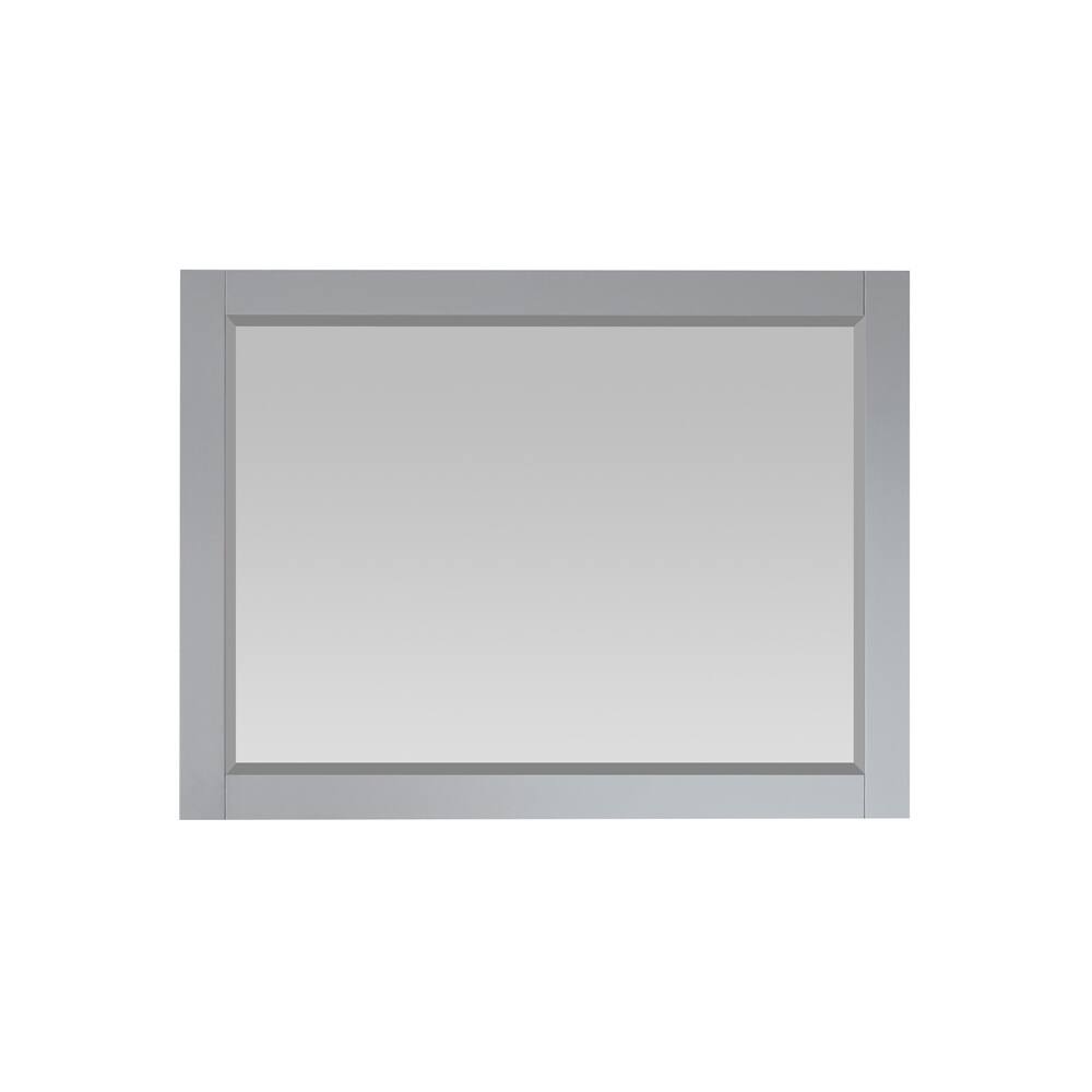 Grayson 48 Inch Rectangular Bathroom/Vanity Framed Wall Mirror In Grey